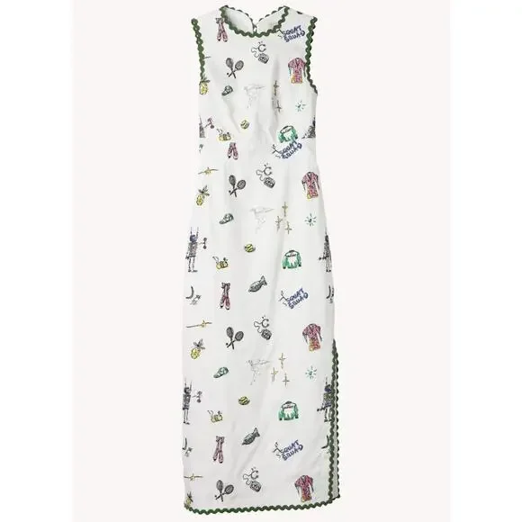 Alemais play embroidered midi dress US 2 - Picture 4 of 9